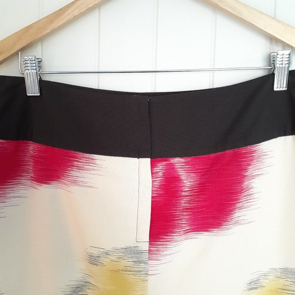 Floreat Anthropologie Scythed Lawns Ruffled Skirt Pink Yellow Size 8 - Picture 7 of 13